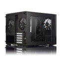 Fractal Design NODE 804 Side window, 2 - USB 3.0Audio in/outPower button with LED (Biały)HDD activity LED (Biały), Black, Power