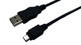 Logilink USB MINI-B 5-pin 180 Cert 1.8m Mini-USB B, USB A, 1.8 m, Black