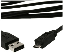 Logilink USB micro-B 180, 1.8m Micro-USB B, USB A, 1.8 m, Black