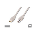 ACC USB 2.0 connection cable USB A male, USB B male, 5 m, Grey