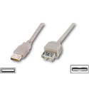 ACC USB 2.0 extensio cable, USB A female, USB A male, 3 m, Grey