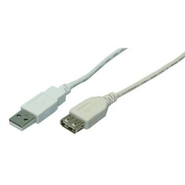 ACC USB 2.0 extensio cable, USB A female, USB A male, 3 m, Grey