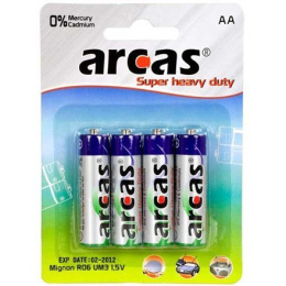 Arcas AA/LR6, Super Heavy Duty, 4 pc(s)