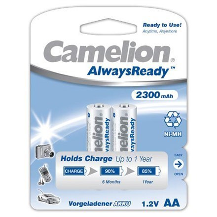 Akumulator Camelion AA/HR6, 2300 mAh, AlwaysReady Rechargeable Batteries Ni-MH, 2 pc(s)