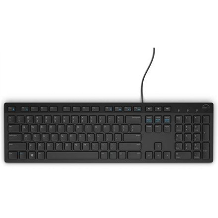 Dell KB216 Multimedia, Wired, Klawiatura layout EN, English, Black, Numeric keypad