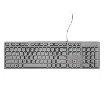 Dell KB216 Multimedia, Wired, Klawiatura layout EN, Grey, English, Numeric keypad