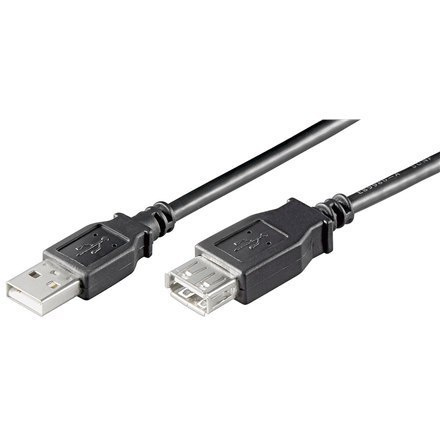 Goobay 93600 USB 2.0 Hi-Speed extension cable 3 m, black, 3m Goobay