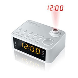 Muse Clock radio M-178PW Biały, 0.9 inch amber LED, with dimmer