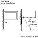 Kuchenka mikrofalowa Bosch Microwave Oven BFL524MS0 20 L, Retractable, Rotary knob, round, Touch Control 800W Black