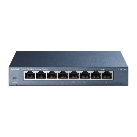 TP-LINK Switch TL-SG108 Unmanaged, Desktop, 1 Gbps (RJ-45) ports quantity 8, Power supply type External