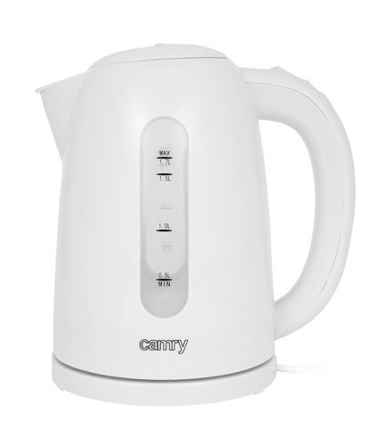 Camry Kettle CR 1254 Standard, Plastic, White, 2200 W, 360° rotational base, 1.7 L