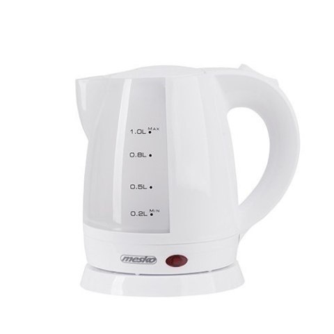 Czajnik Elektryczny Mesko Kettle MS 1276 Standard, Plastic, White, 1600 W, 360° rotational base, 1 L