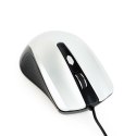 Gembird Mouse MUS-4B-01-BS Standard, No, Black/ silver, No,