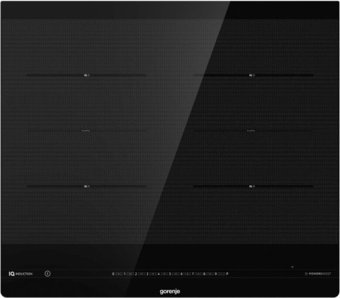 Gorenje Hob IS646BG Induction, Number of burners/cooking zones 4, Black, Display, Timer