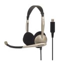 Koss Headphones CS100USB Headband/On-Ear, USB, Microphone, Gold, Noice canceling,