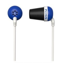 Koss Plug In-ear, 3.5 mm, Blue, Noice canceling,