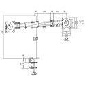Logilink BP0022 Dual Monitor Desk mount, 13"-27", arm 428mm