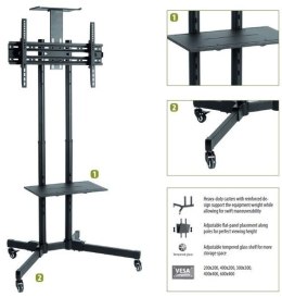 Sunne Floor stand, S112 multifunctional Mobile TV cart, 37-70 