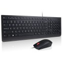 Lenovo Keyboard and Mouse Combo, Wired, Keyboard layout English/Lithuanian, Black