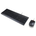 Lenovo Keyboard and Mouse Combo, Wired, Keyboard layout English/Lithuanian, Black