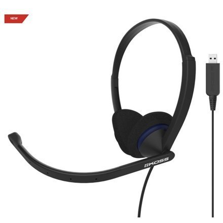 Koss Headphones CS200 USB Headband/On-Ear, USB, Microphone, Black,