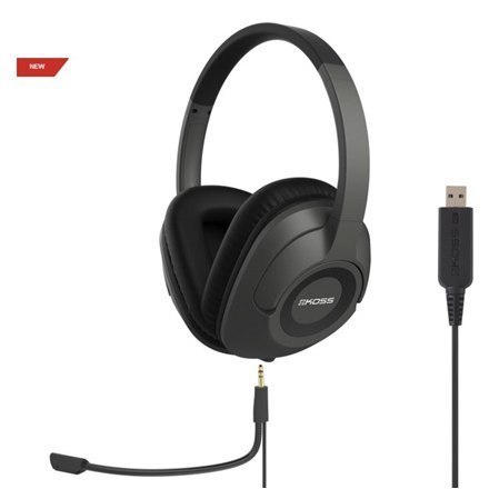 Koss Headphones SB42 USB Headband/On-Ear, USB, Microphone, Black/Grey,