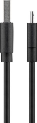 Goobay Micro USB charging and sync cable 46800 Black, USB 2.0 micro male (type B), USB 2.0 male (type A)