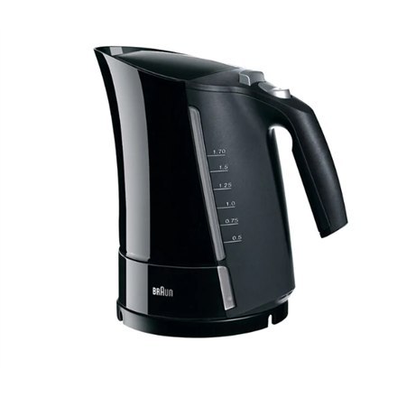 Braun Kettle WK500BK Multiquick 5 Standard, 3000 W, 1.7 L, Plastic, Black, 360° rotational base