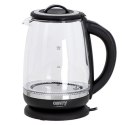 Camry Kettle CR 1290 Standard, 2200 W, 2 L, Plastic/glass, Black/Transparent, 360° rotational base