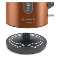 Czajnik Elektryczny Bosch Kettle TWK4P439 Electric, 2400 W, 1.7 L, Stainless steel, Copper, 360° rotational base