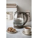 Adler Kettle AD 1286 Standard, 2200 W, 2 L, Plastic/ glass, Grey/ transparent, 360° rotational base