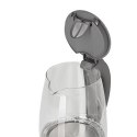 Adler Kettle AD 1286 Standard, 2200 W, 2 L, Plastic/ glass, Grey/ transparent, 360° rotational base