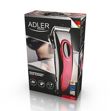 Adler Hair clipper AD 2825 Corded, Red Adler Hair clipper AD 2825 Corded, Red