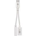 Goobay 39944 Audio adapter cable with additional charging connection (for Huawei), white