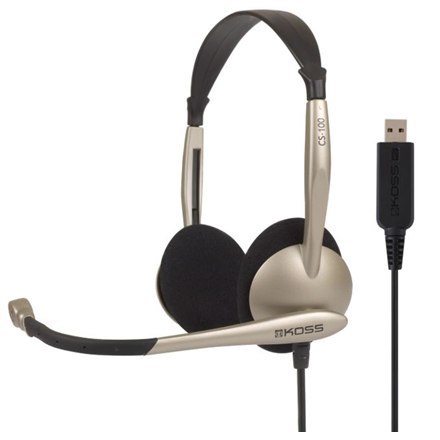 Słuchawki Koss Headphones CS100 Headband/On-Ear, 3.5mm (1/8 inch), Microphone, Black/Gold,