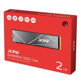 ADATA XPG GAMMIX S50 Lite 2000 GB, SSD form factor M.2 2280, SSD interface PCIe Gen4x4, Write speed 3200 MB/s, Read speed 3900 M