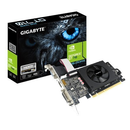 Gigabyte GV-N710D5-2GIL NVIDIA, 2 GB, GeForce GT 710, GDDR5, PCI-E 2.0 x 8, HDMI ports quantity 1, Memory clock speed 5010 MHz,