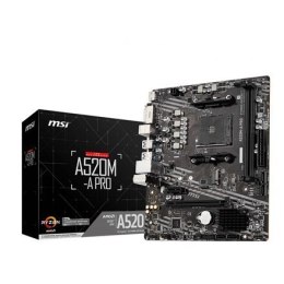 MSI A520M-A PRO Processor family AMD, Processor socket AM4, DDR4, Memory slots 2, Chipset AMD A, Micro ATX