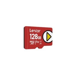 Lexar UHS-I MicroSDXC, 128 GB, Flash memory class 10, Red, A1, V10, U1, 150 MB/s