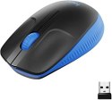 Logitech Full size Mouse M190 	Wireless, Blue, USB