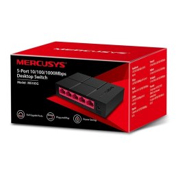 Mercusys Switch MS105G Unmanaged, Desktop, Power supply type External, Ethernet LAN (RJ-45) ports 5