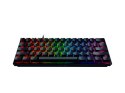 Razer Huntsman Mini 60%, Gaming, Opto-Mechanical, RGB LED light, Nordic, Black, Wired