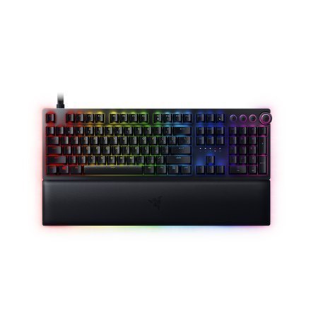 Razer Huntsman V2, Optical Gaming Keyboard, RGB LED light, Russian, Black, Wired