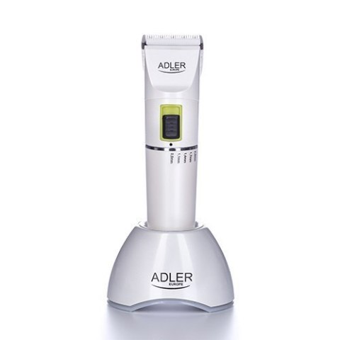 Adler Hair clipper AD 2827 Cordless or corded, Number of length steps 4, White