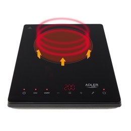 Adler Hob AD 6513 Number of burners/cooking zones 1, Induction, LCD Display, Black