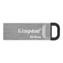 Kingston USB Flash Drive DataTraveler Kyson 64 GB, USB 3.2 Gen 1, Black/Grey