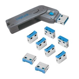 Logilink, USB port blocker (1x key and 8x locks), AU0045 Logilink