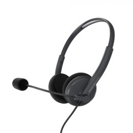 Energy Sistem Headset Office 2 Anthracite, On-ear, 3.5mm plug, retractable boom mic.