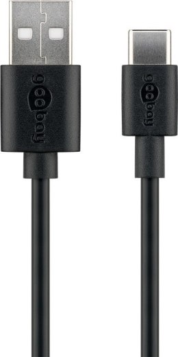 Goobay USB-C charging and sync cable (USB-A > USB-C) 38675 0.1 m, Black