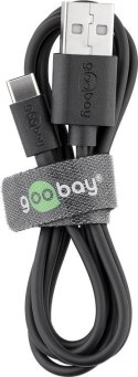 Goobay USB-C charging and sync cable (USB-A > USB-C) 38675 0.1 m, Black